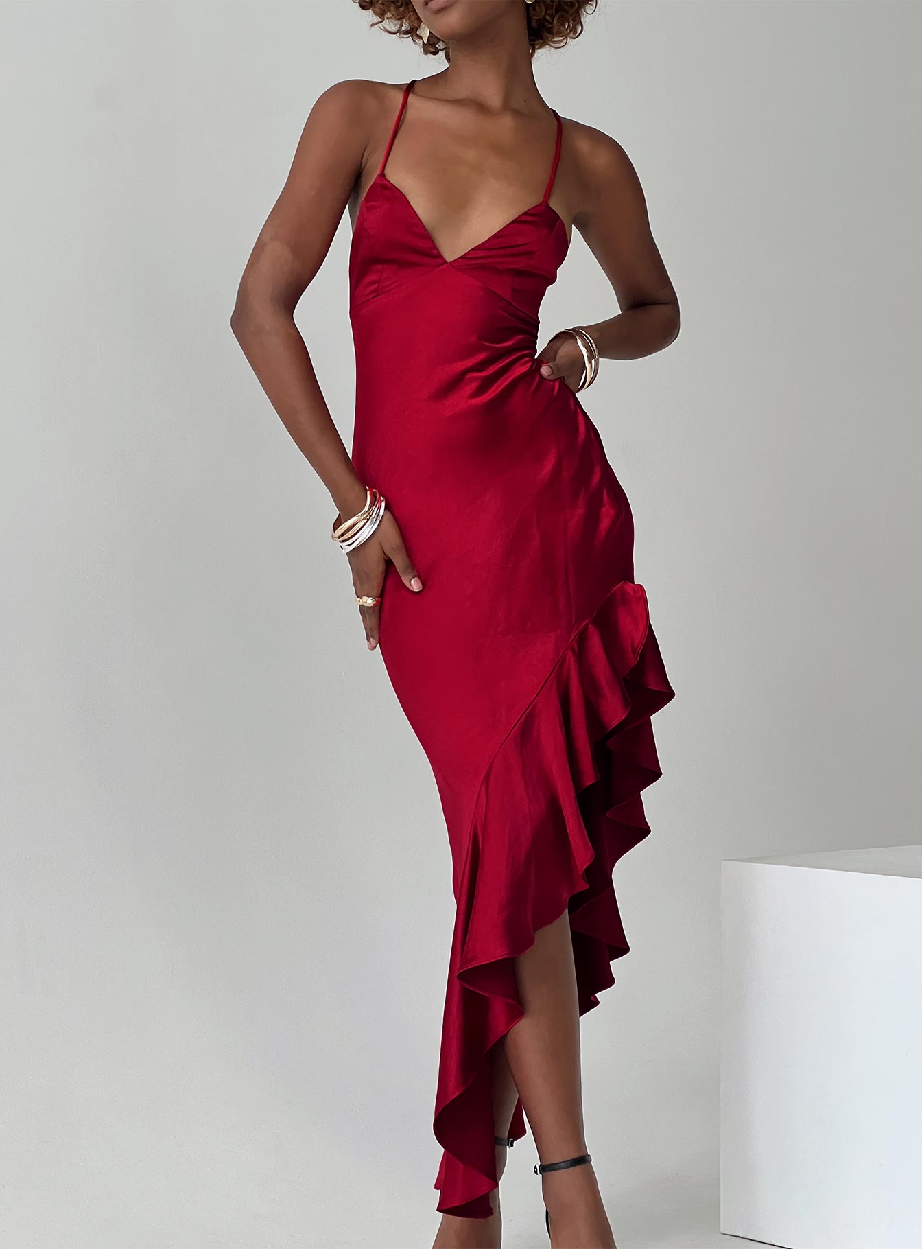 Casen Maxi Dress Red - Image 8