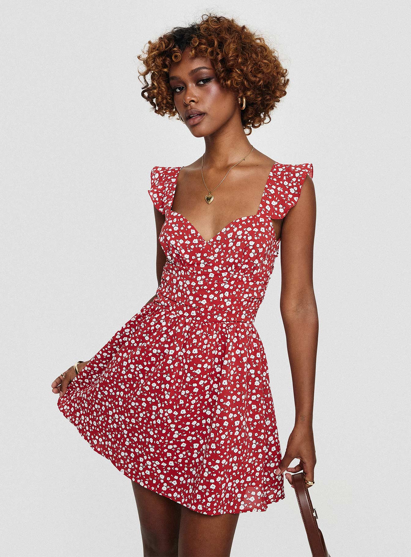 So Sweet Mini Dress Red / Floral - Image 8