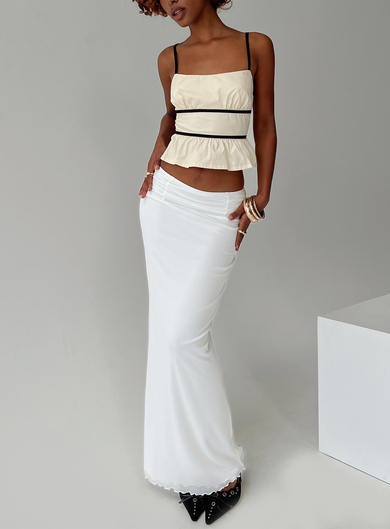 Daxon Top Cream / Black - Image 8