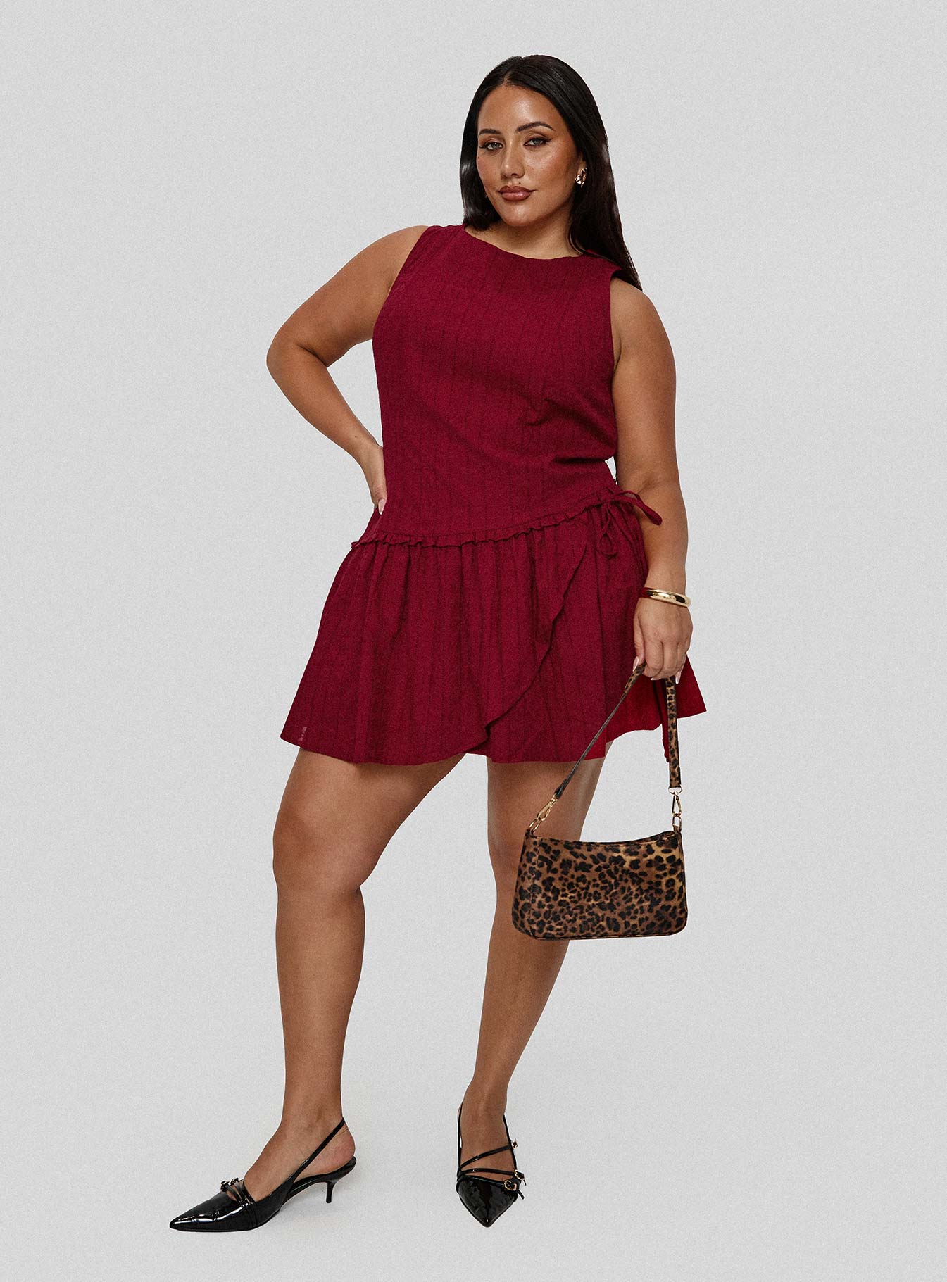 Cosie Mini Dress Red Curve - Image 8