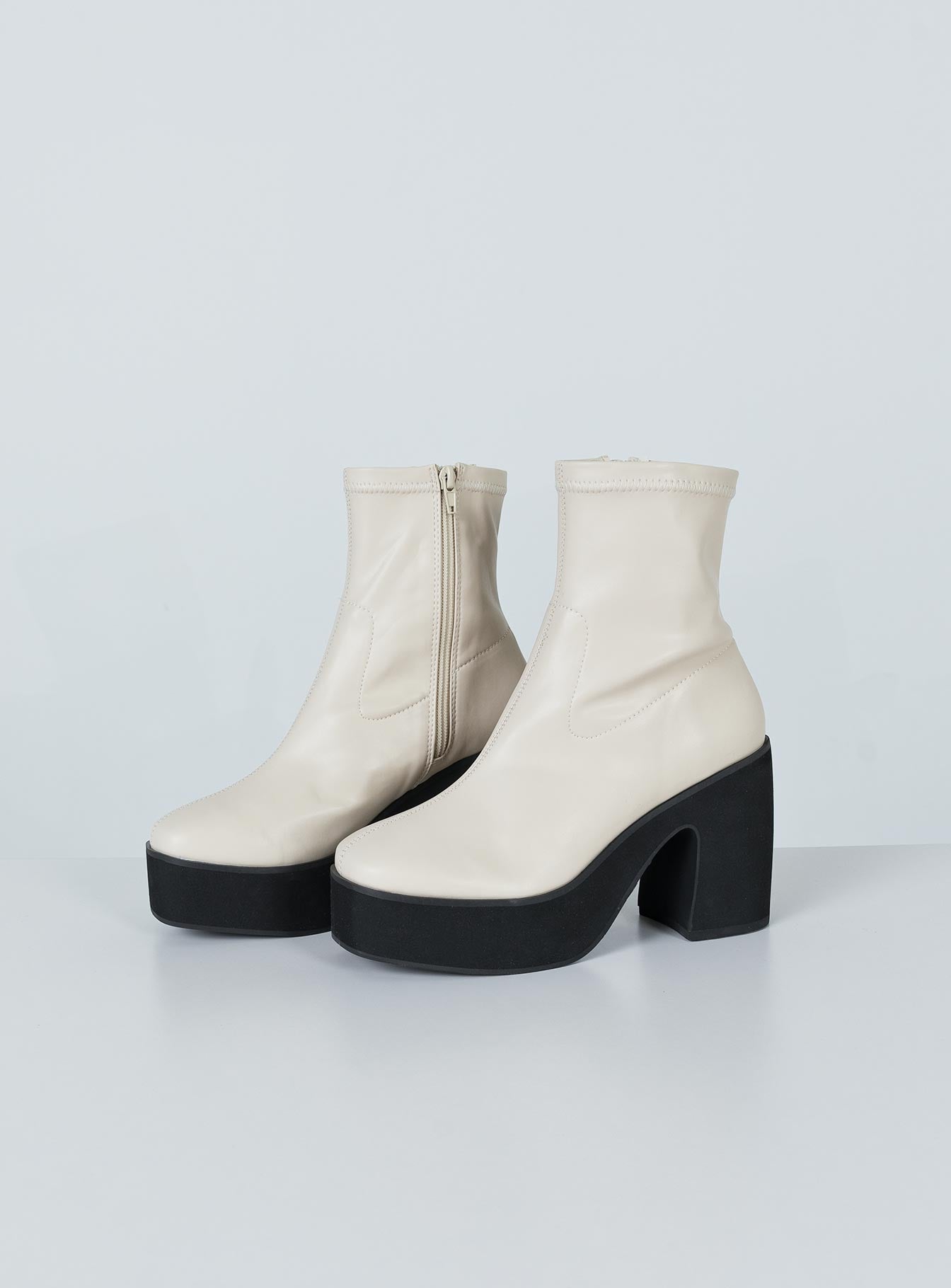 Stillwater Platform Boots Cream - Image 7
