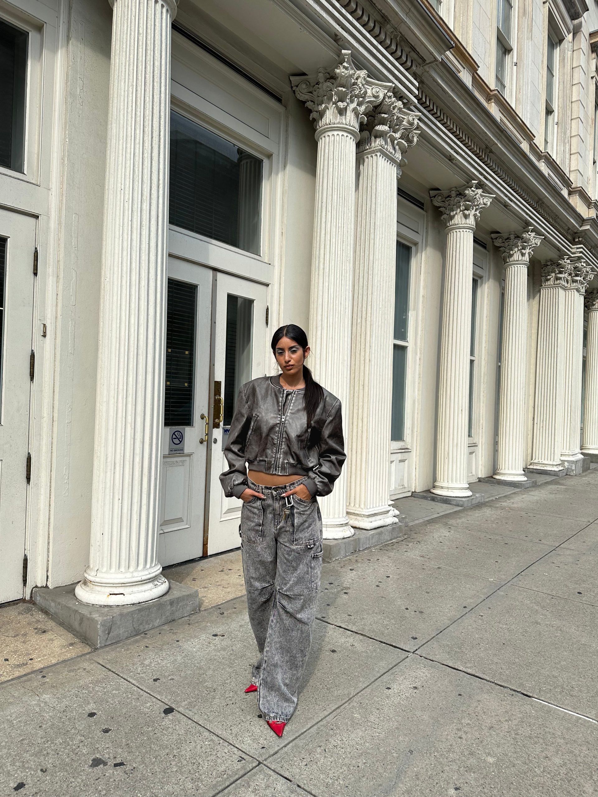 Allure Bomber Jacket Slate - Image 9