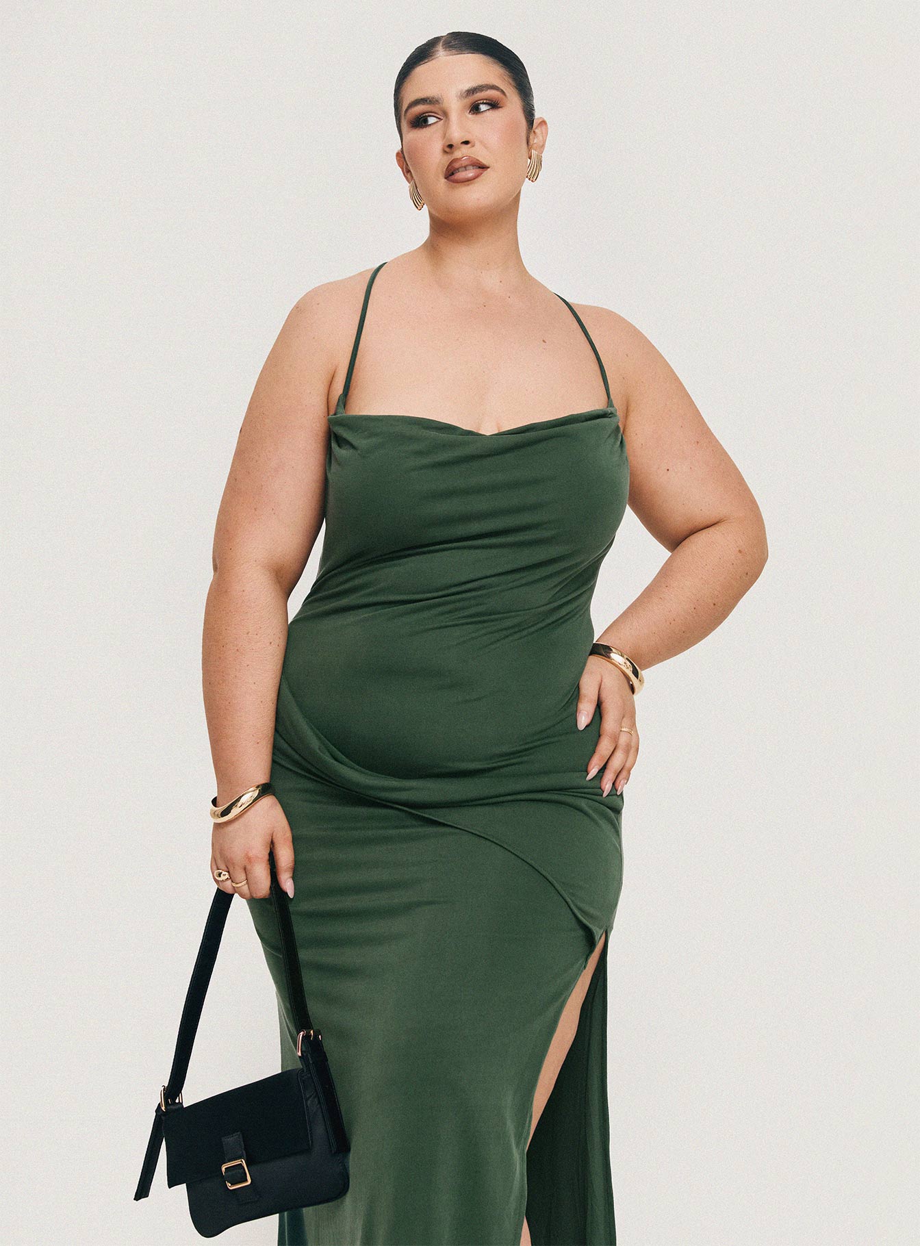 Marchesi Maxi Dress Green Curve - Image 9
