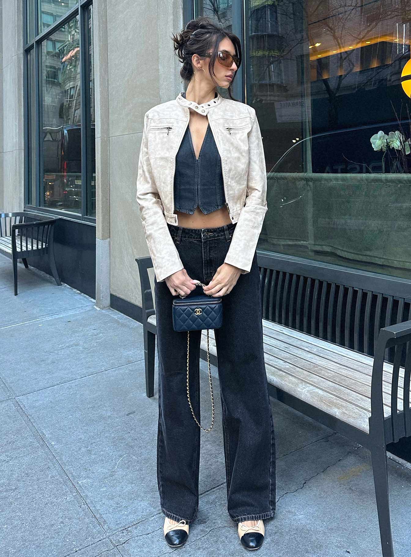 Top Model Low Rise Straight Leg Jeans Charcoal - Image 8