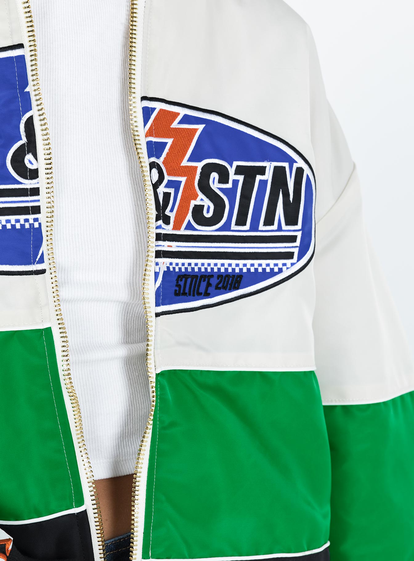 JGR & STN Axel Moto Jacket Ivory / Black - Image 9