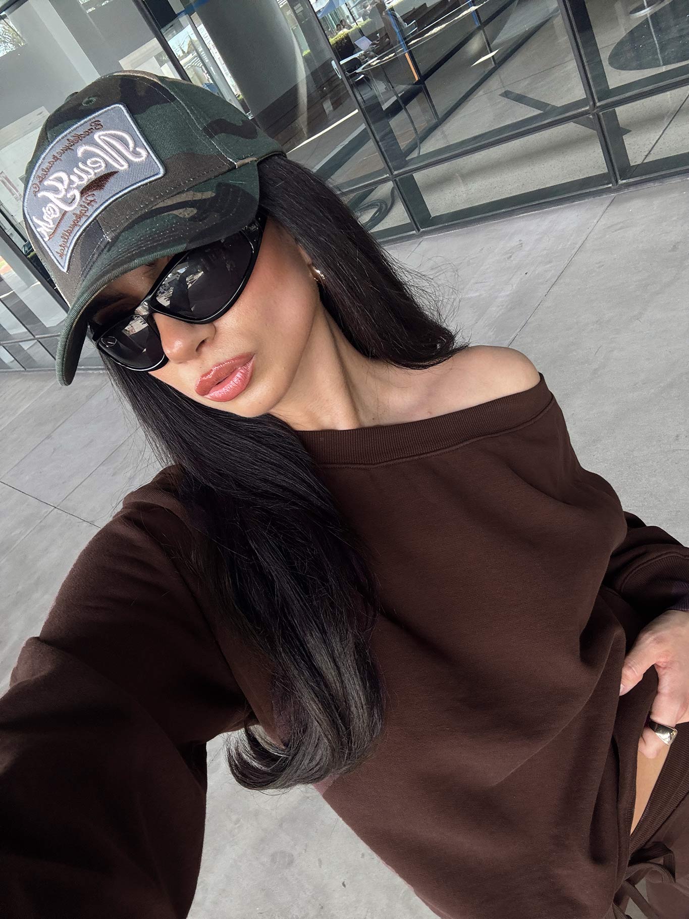 Wellness Off The Shoulder Jumper Brown - Image 9