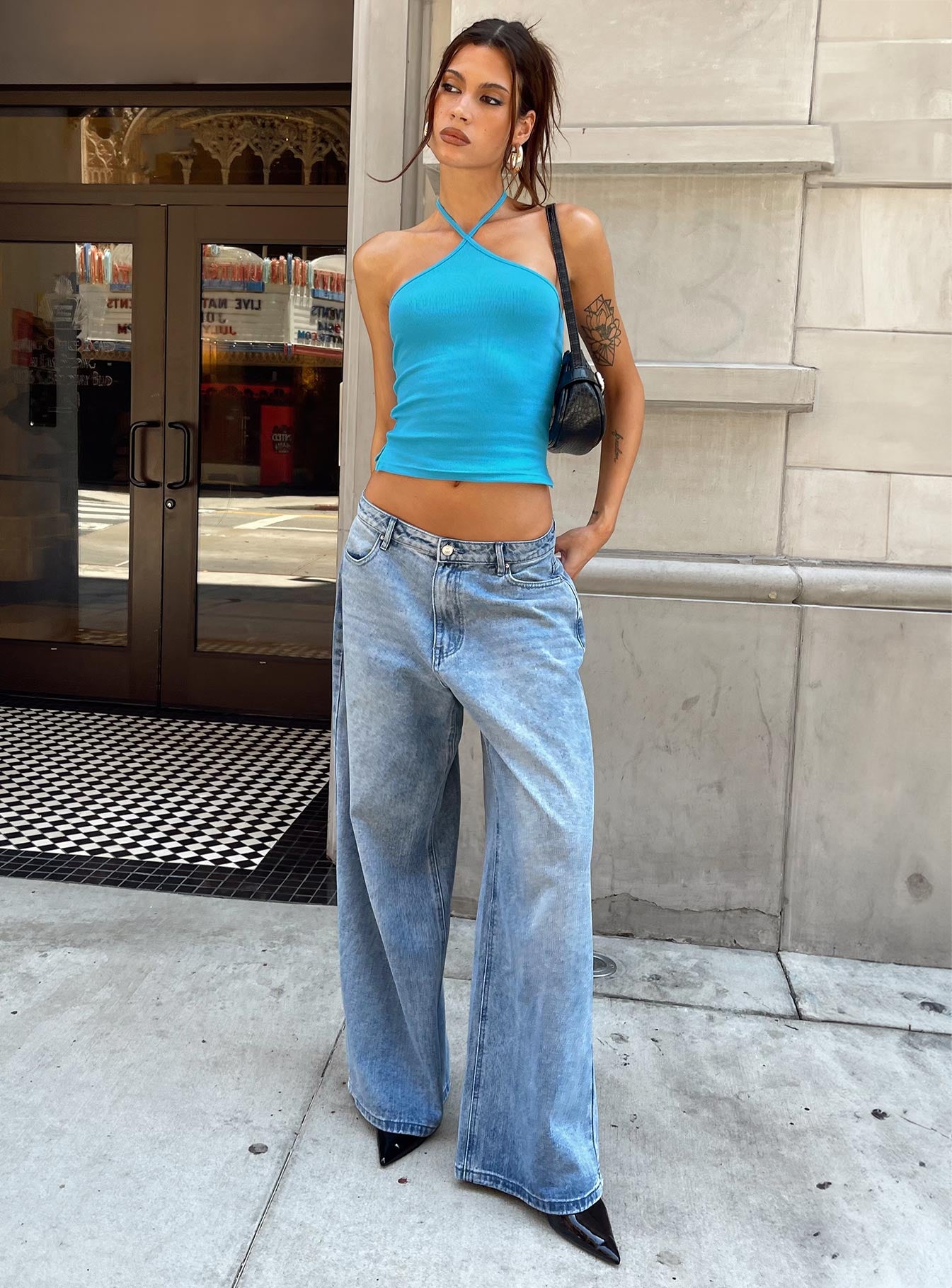 Baseline Halter Rib Top Blue - Image 9