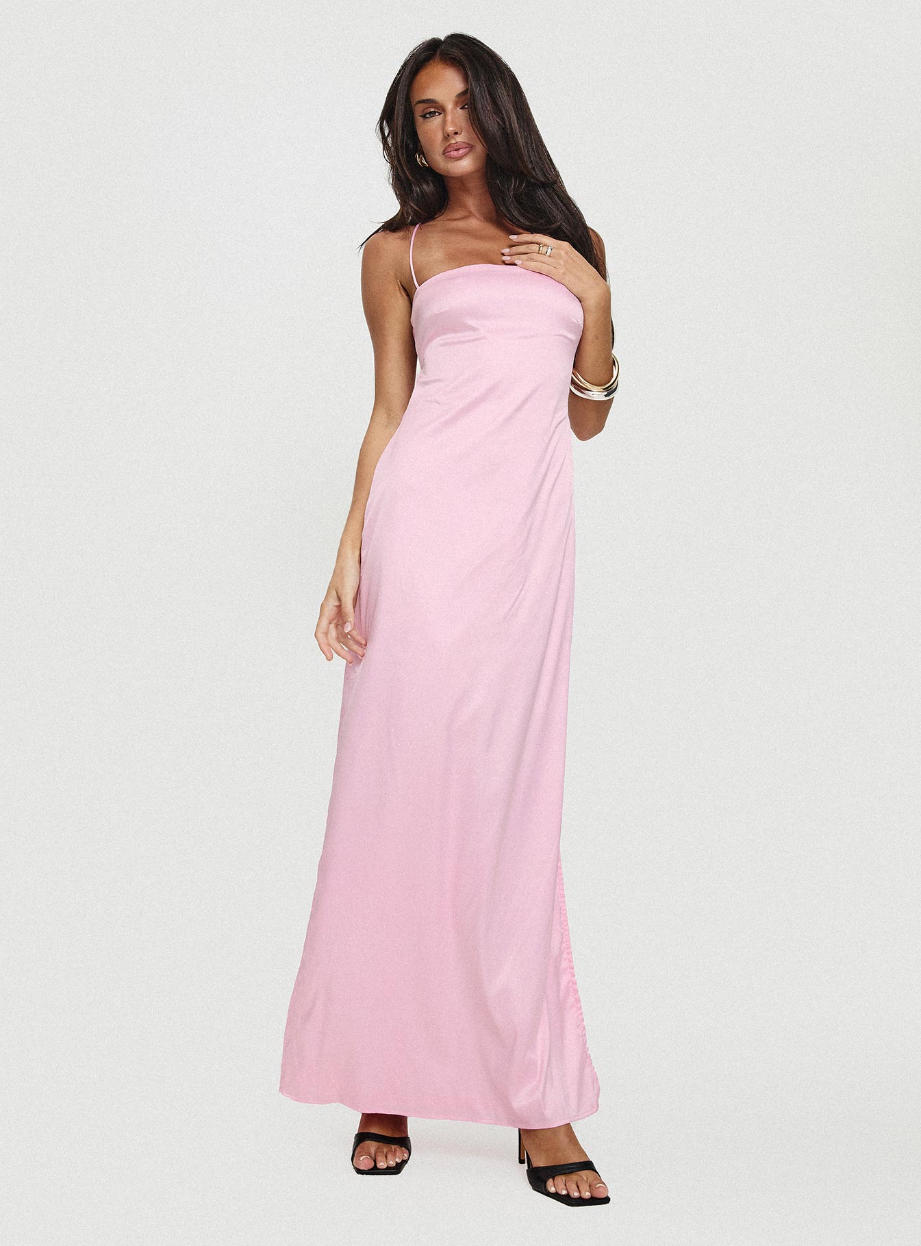 Roselyn Maxi Dress Pink - Image 9
