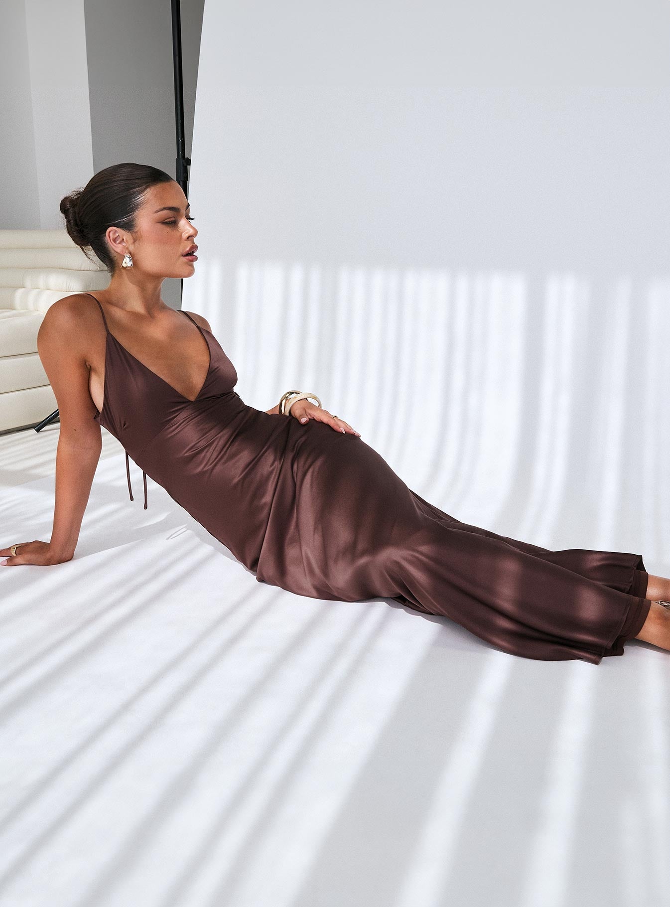 Angels Only Maxi Dress Chocolate - Image 9