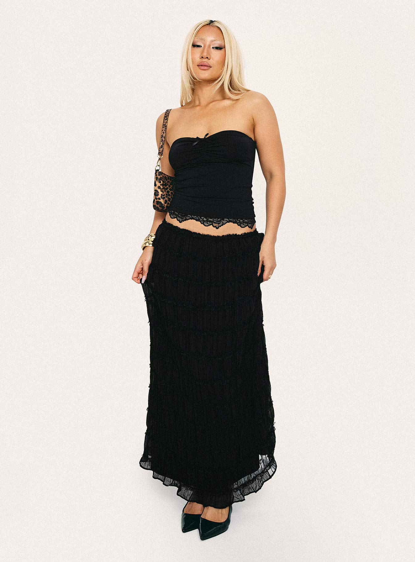 Estefania Maxi Skirt Black - Image 9