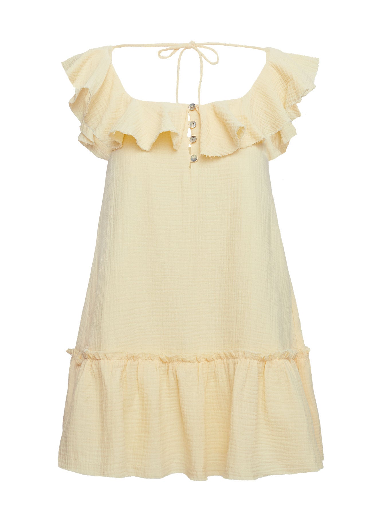 Alicen Frill Mini Dress Yellow - Image 6