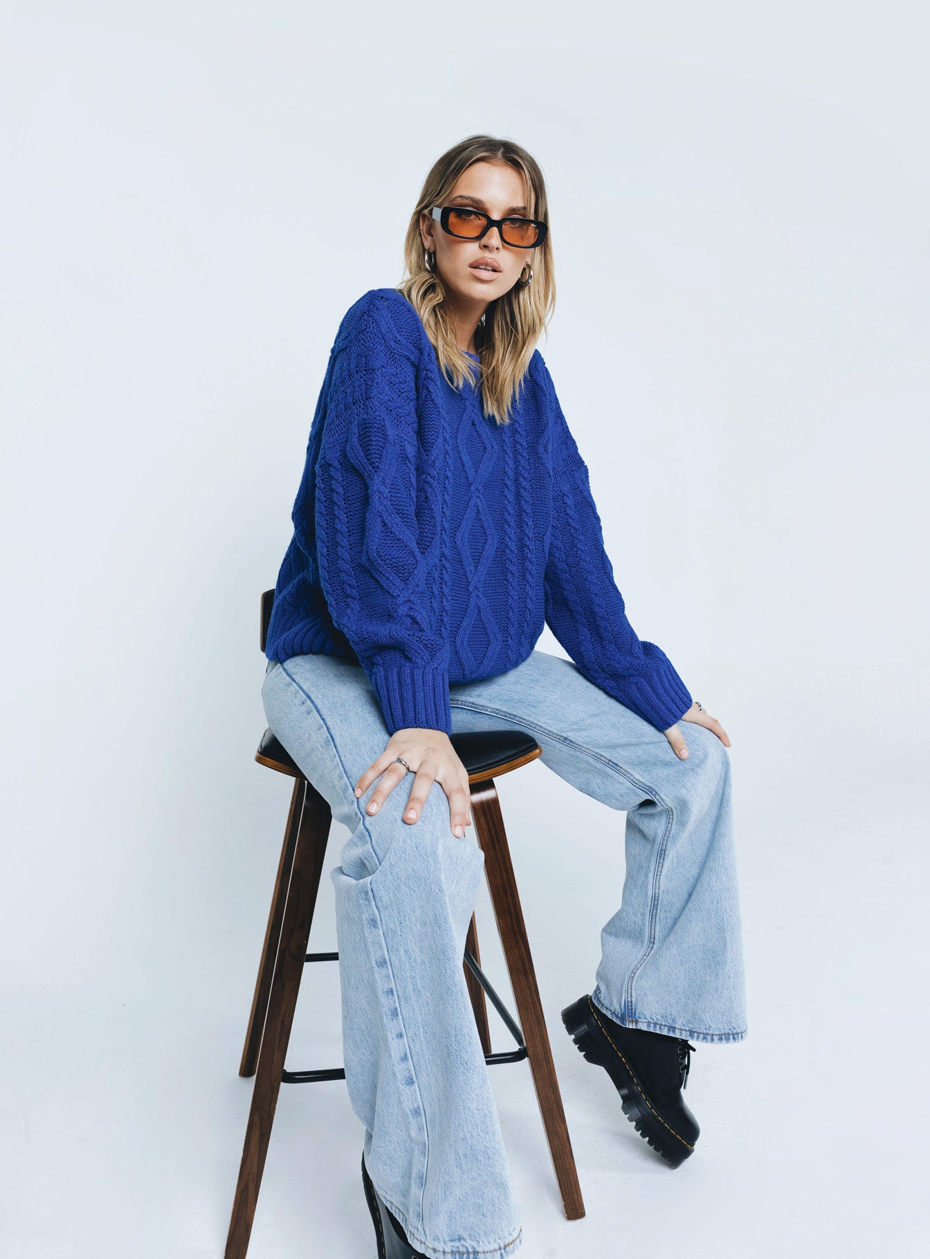 Anaya Oversized Sweater Monday Blues - Image 10