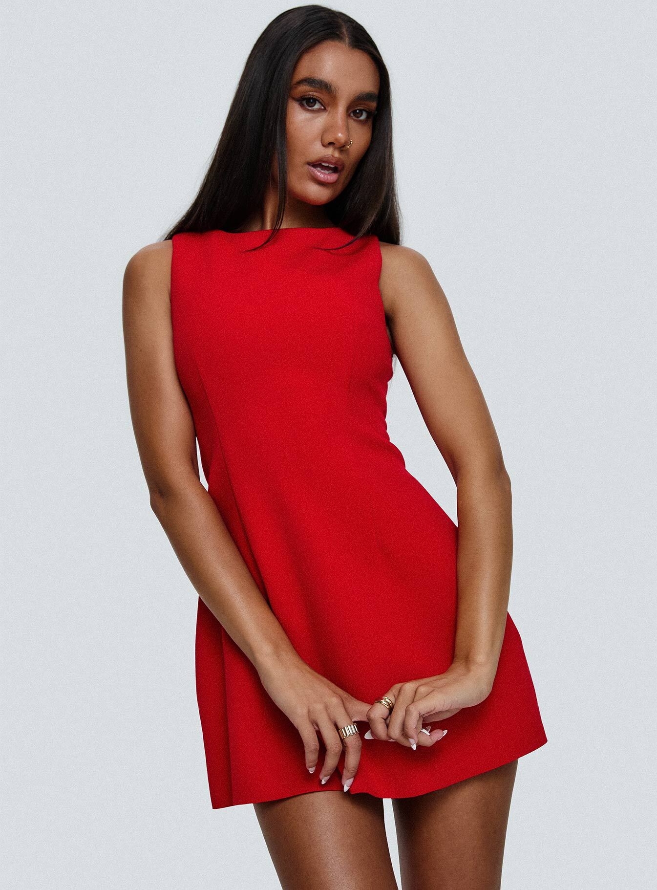 Anse Mini Dress Red - Image 8
