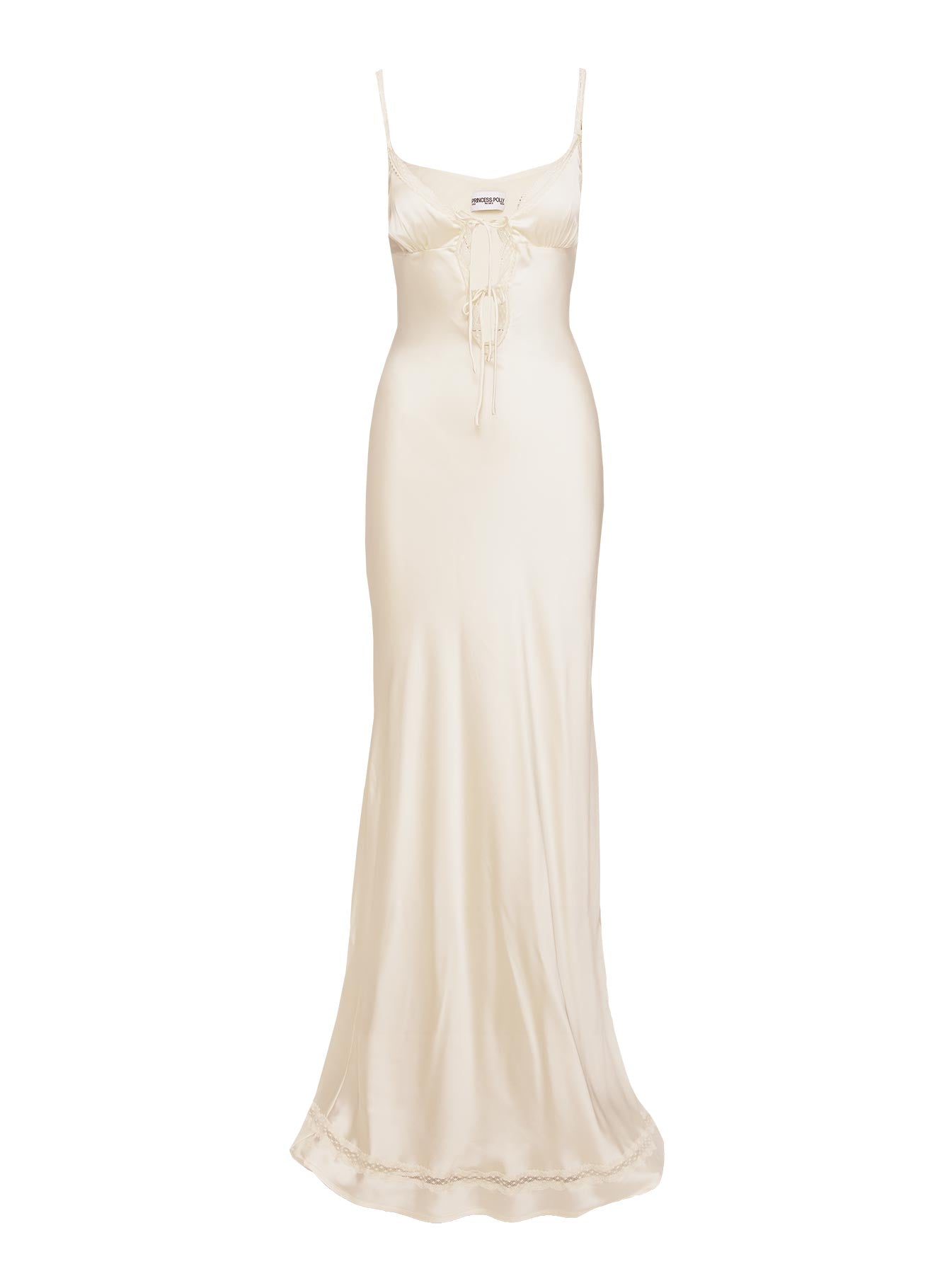 Aphrodyte Lace Maxi Dress Cream - Image 6