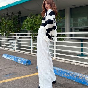 Ayla Linen Pants White Tall