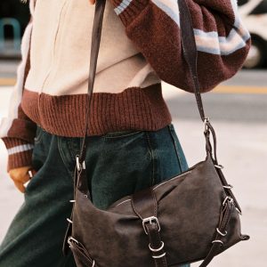 Anatolius Shoulder Bag Washed Brown
