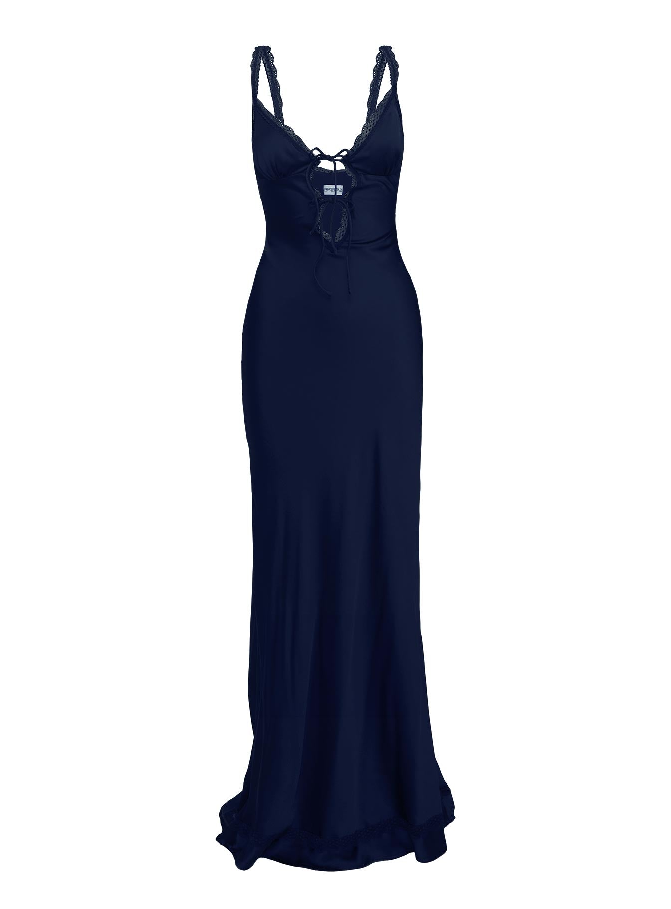 Aphrodyte Lace Maxi Dress Navy - Image 6