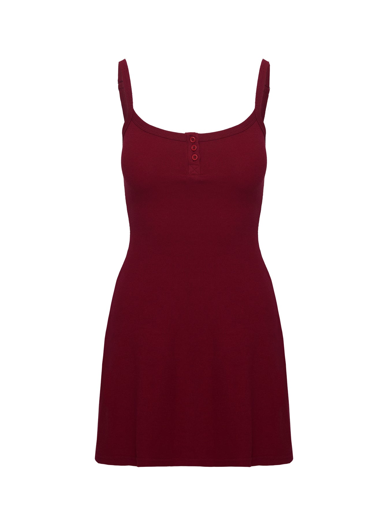 Baseline Rib Mini Dress Red - Image 9