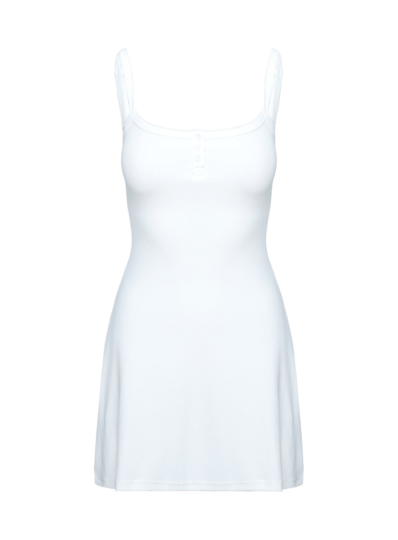 Baseline Rib Mini Dress White - Image 8
