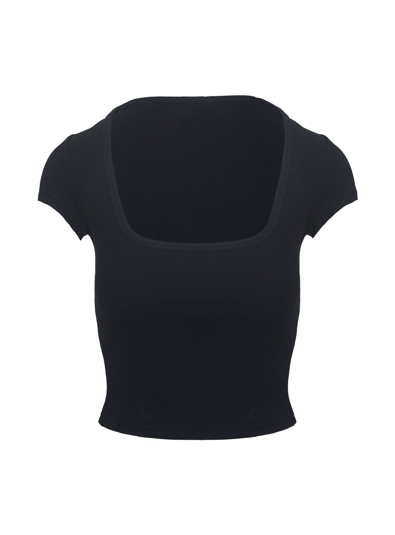 Baseline Square Neck Rib Top Black - Image 9