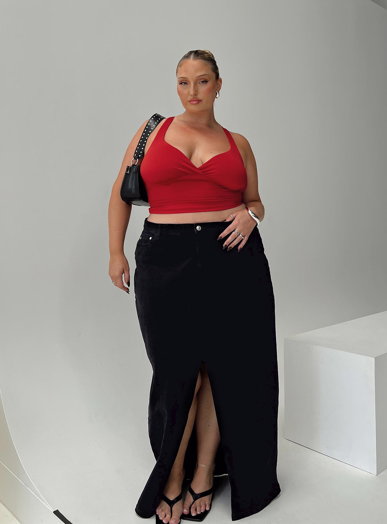 Batkins Maxi Skirt Black Curve - Image 7