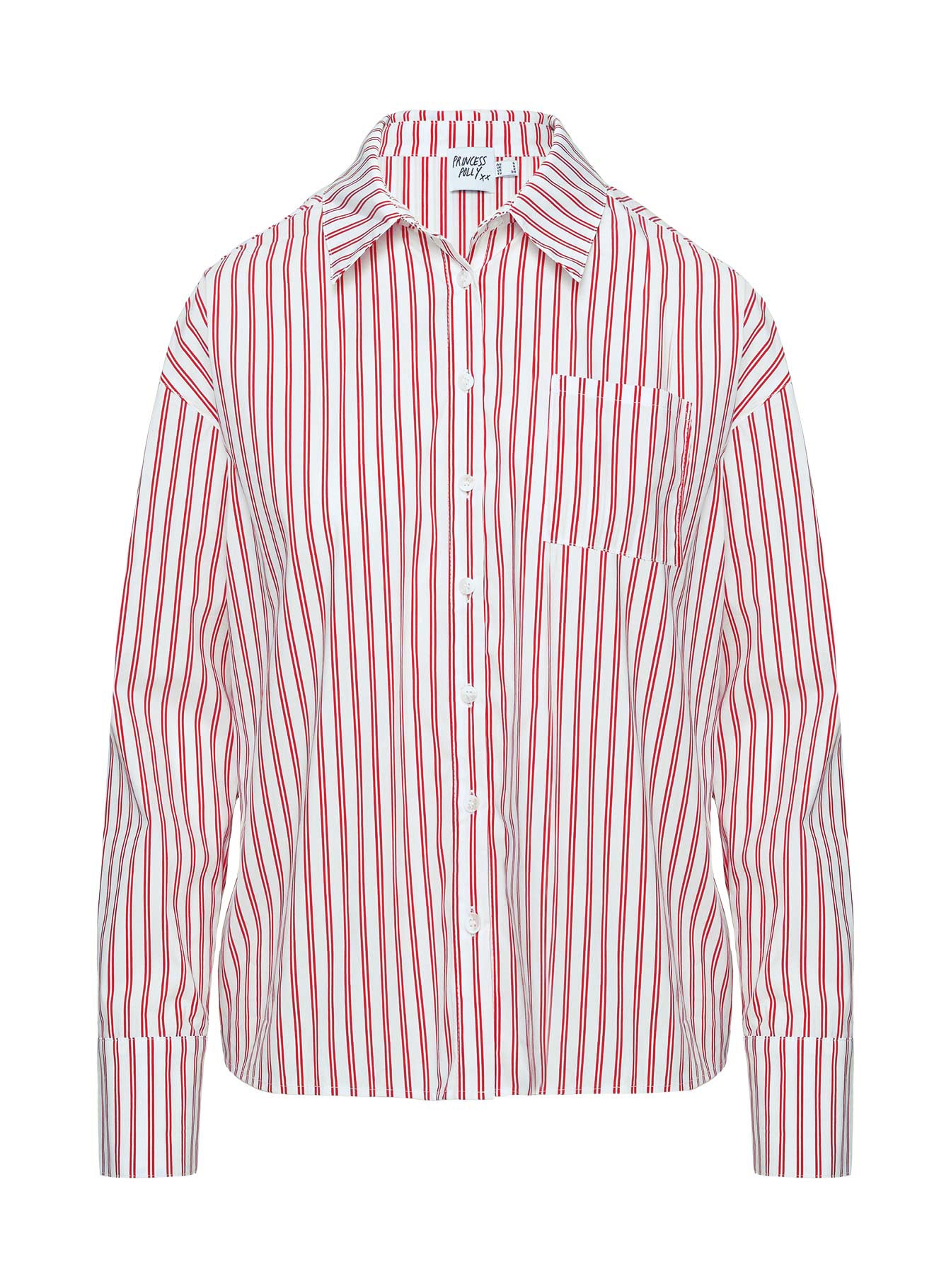 Belize Shirt Red / White Stripe - Image 8