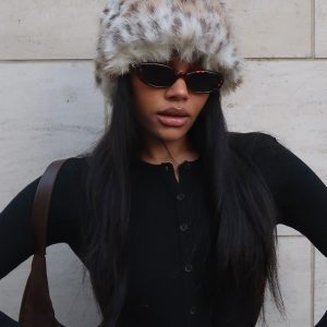 Birkley Fluffy Hat Leopard