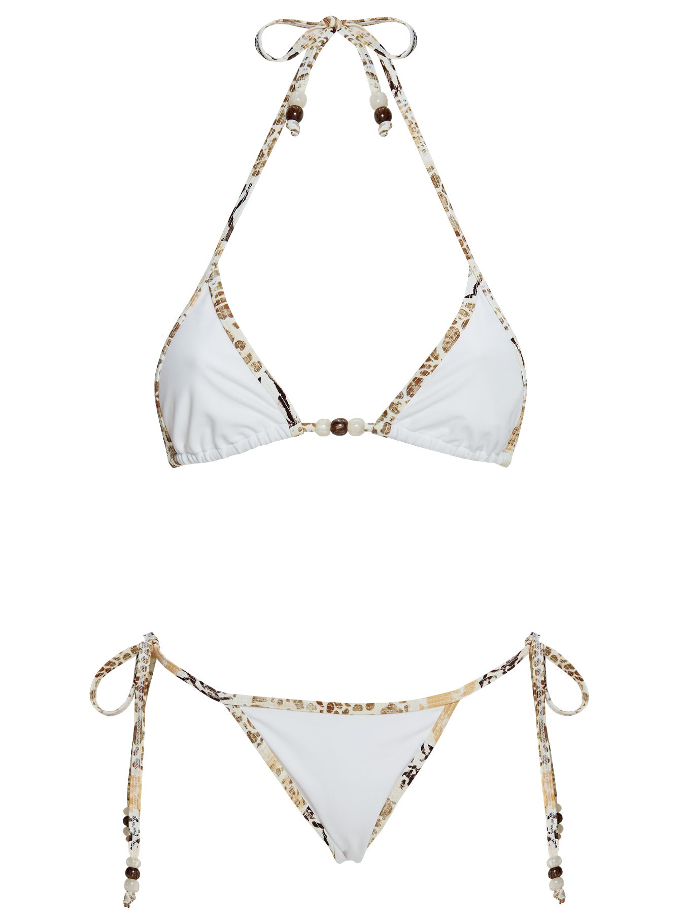 Blaylock Triangle Bikini Top White / Animal Multi - Image 5
