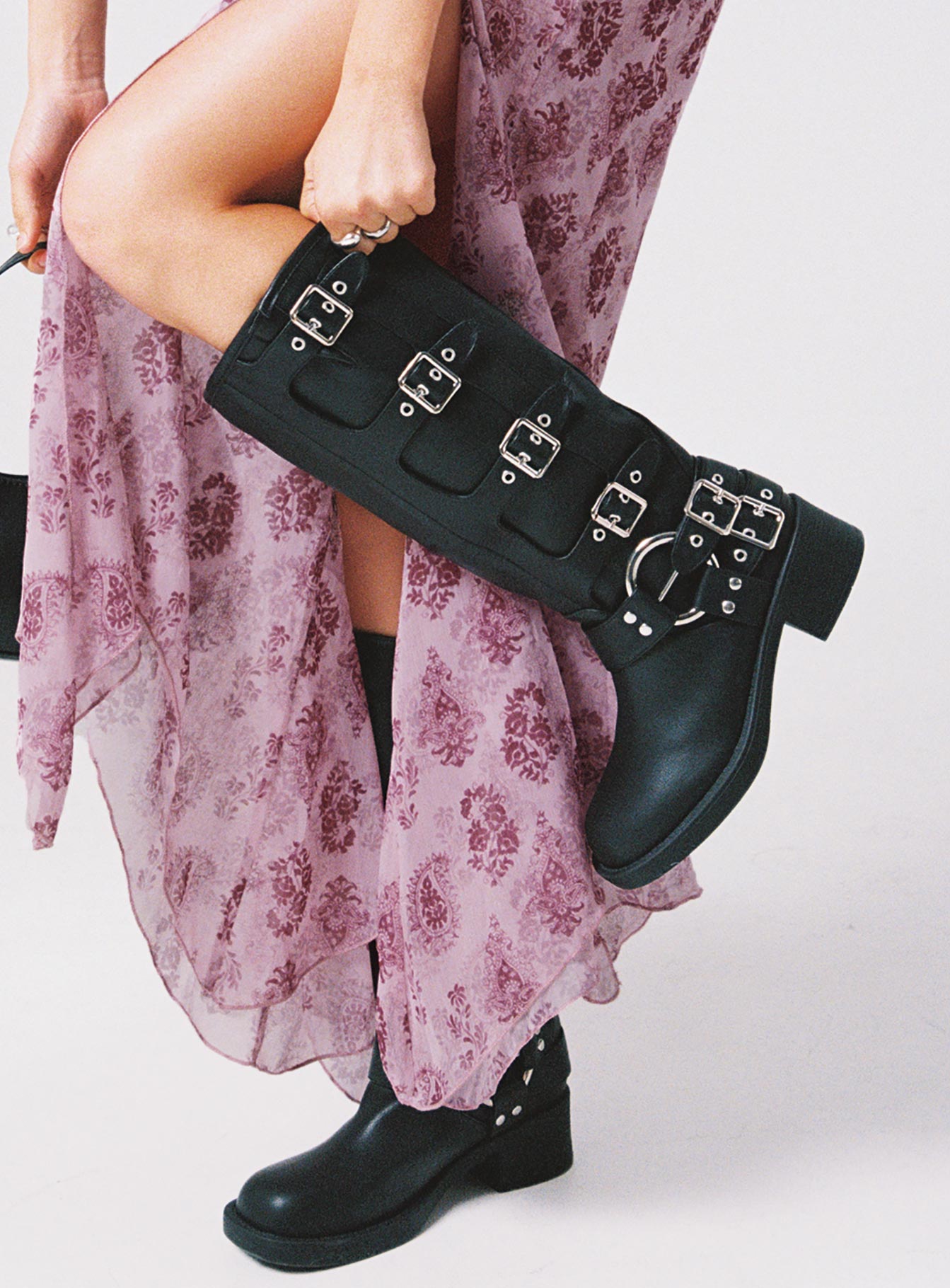 Buckle Down Boots Black - Image 5