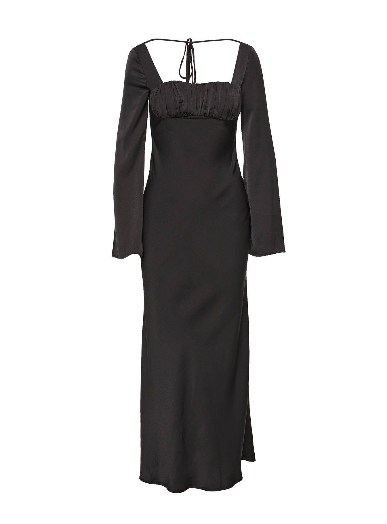 Caponera Long Sleeve Maxi Dress Black - Image 5