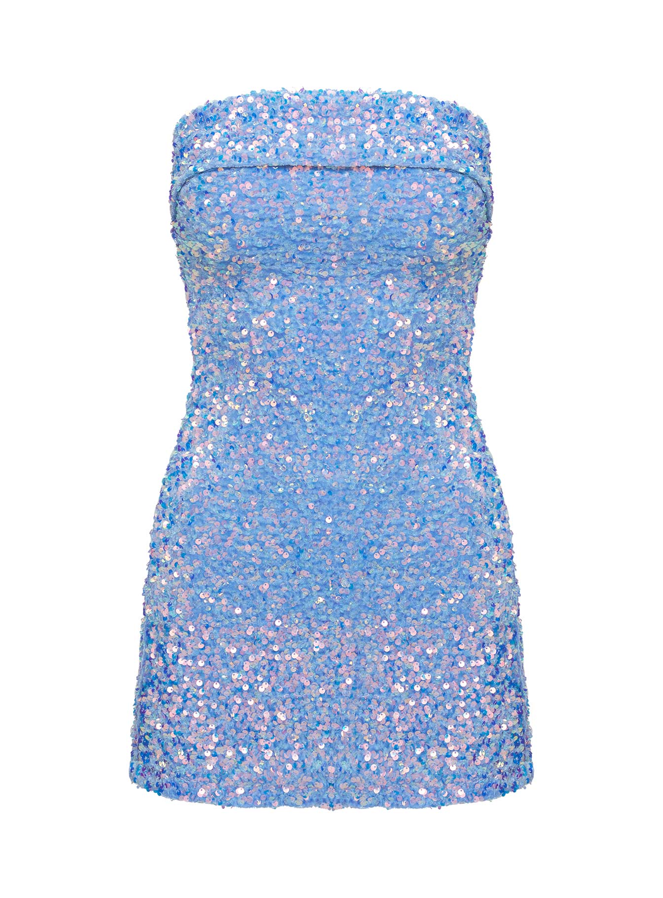 Caprina Sequin Mini Dress Light Blue - Image 6