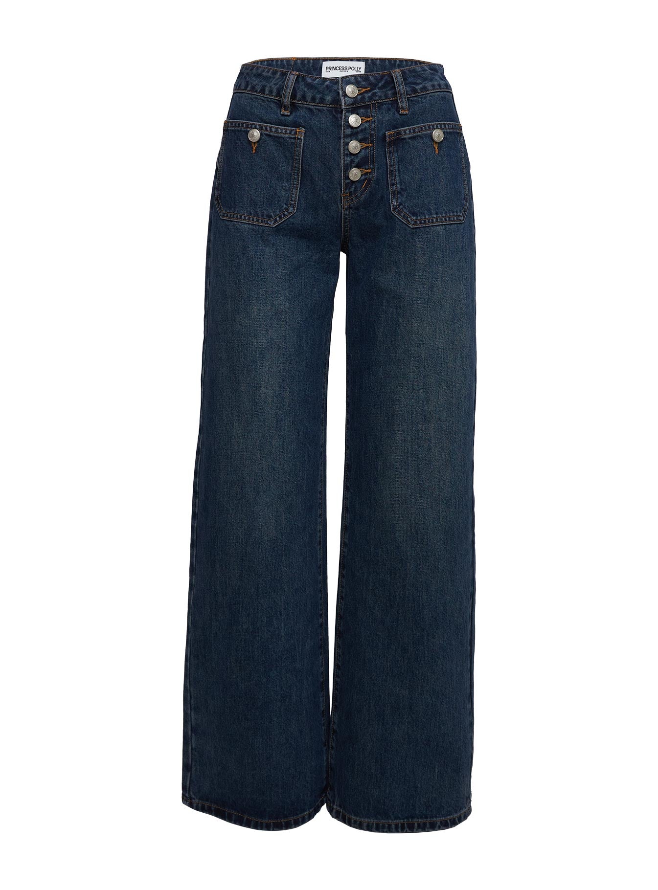 Carianne Low Rise Wide Leg Jeans Dark Wash - Image 5