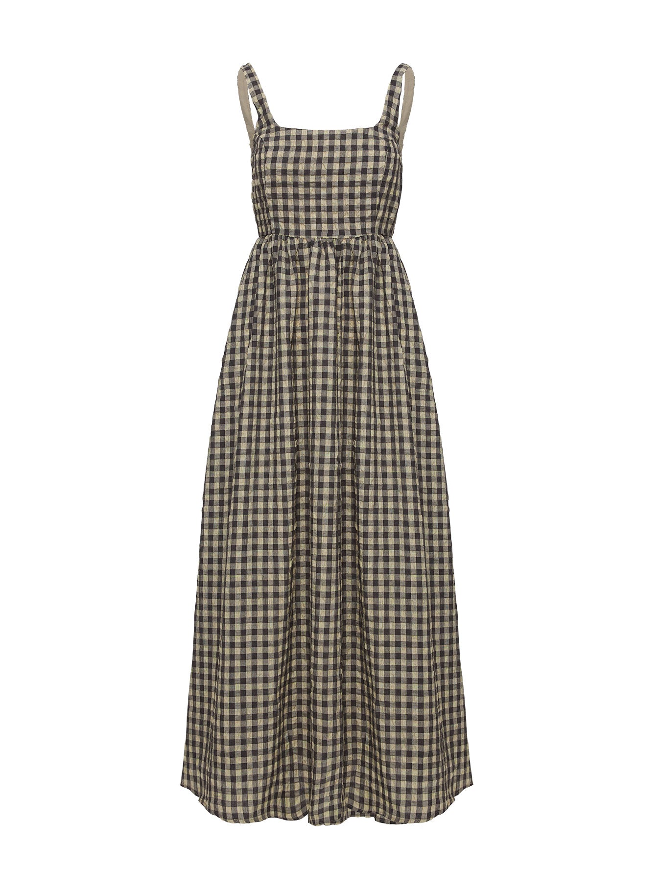 Cartmel Check Maxi Dress Black / Cream - Image 11