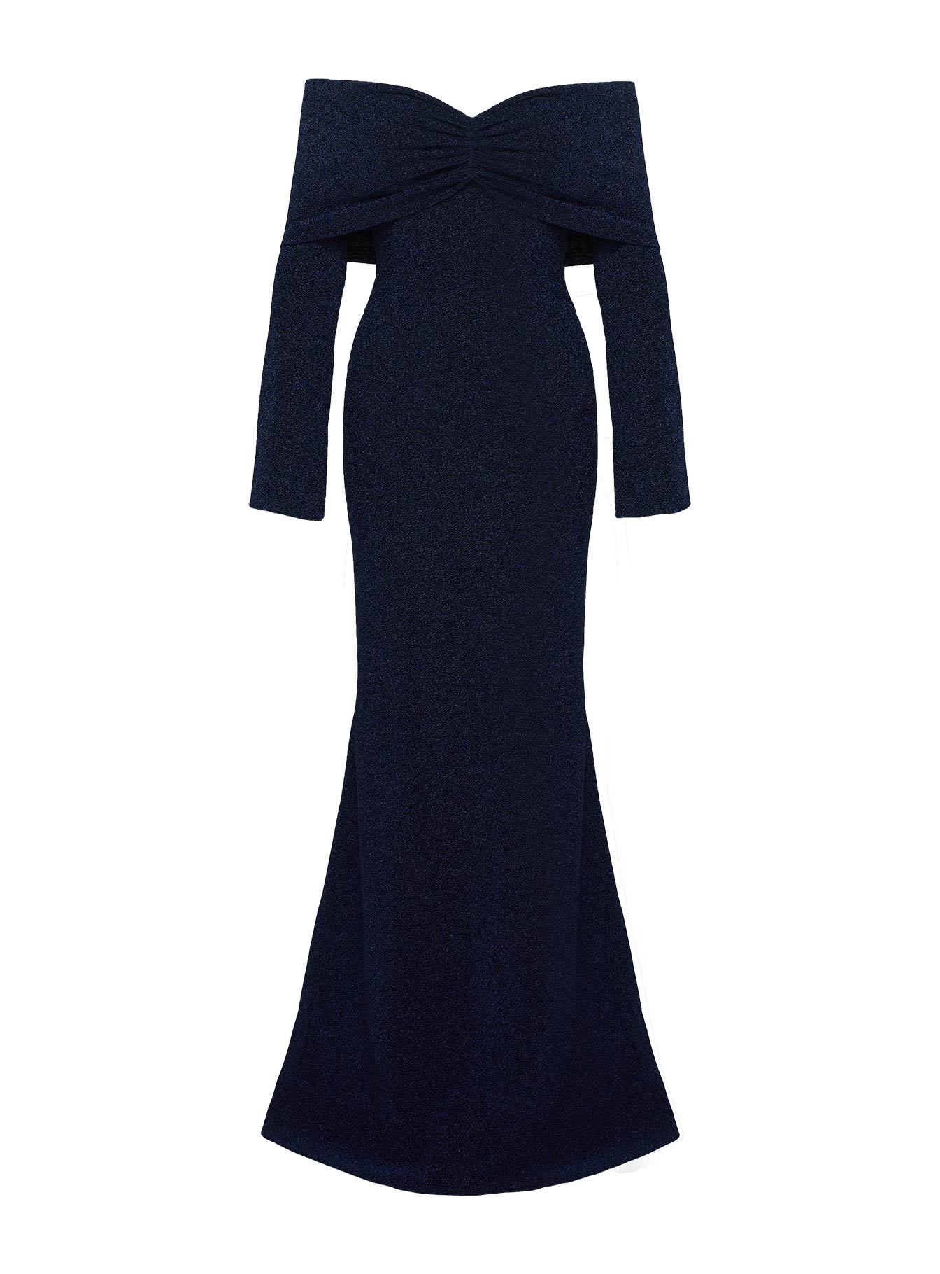 Cecilia Off The Shoulder Maxi Dress Navy - Image 6