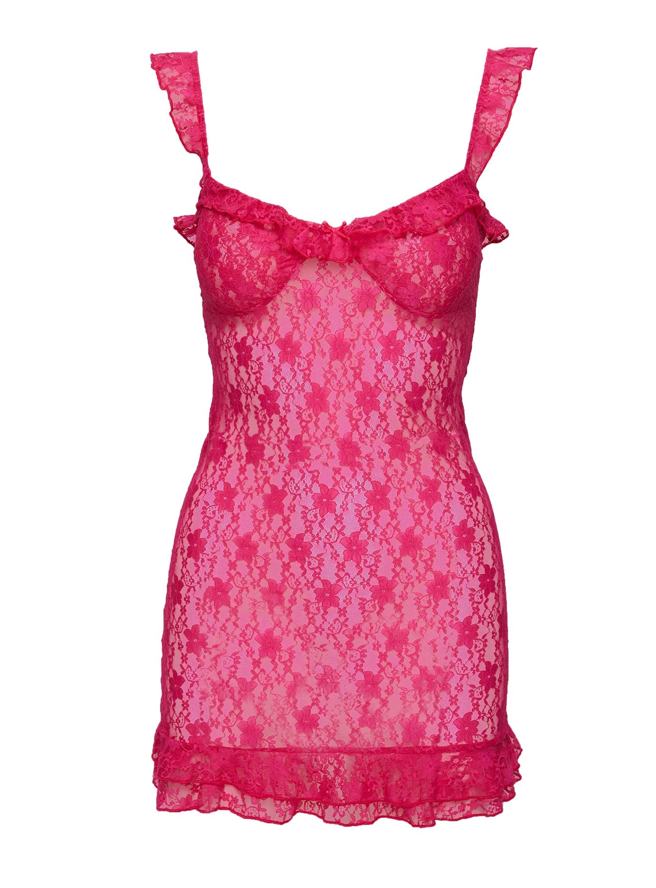 Channing Lace Mini Dress Pink - Image 5