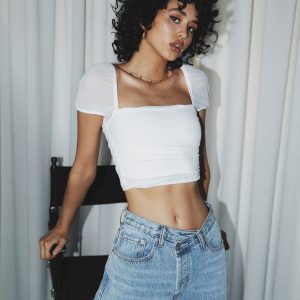 City Lights Crop Top White