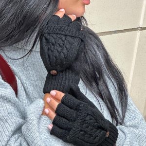 Crimsen Fingerless Gloves Black