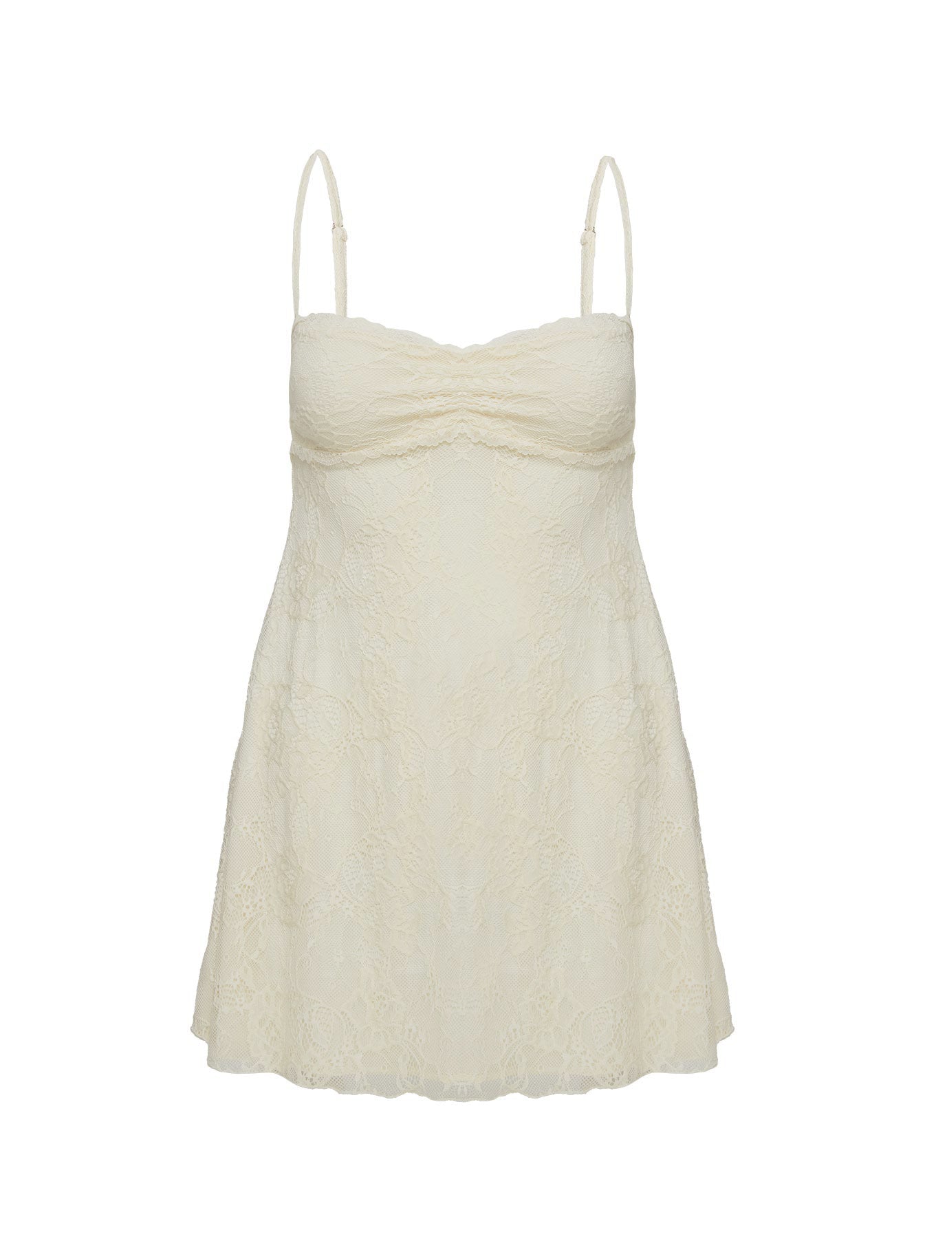 Cruel Summer Lace Mini Dress Cream - Image 5