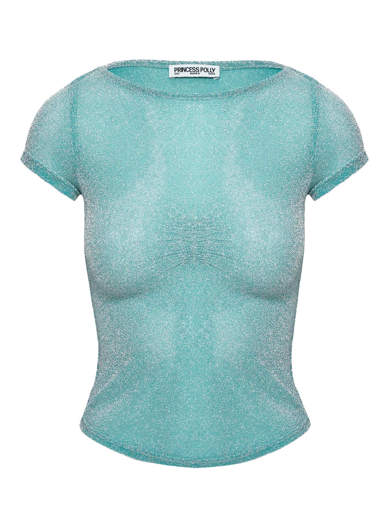 Crystal Clear Mesh Top Aqua - Image 5