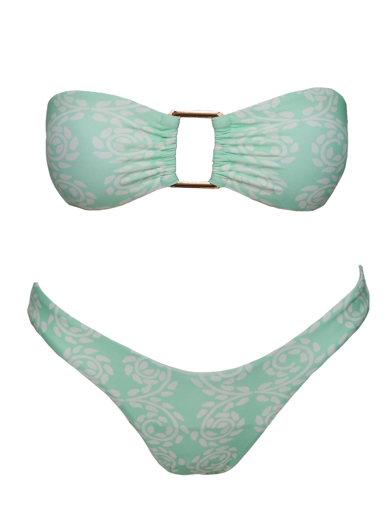 Calbira Bandeau Bikini Top Mint Swirl - Image 5