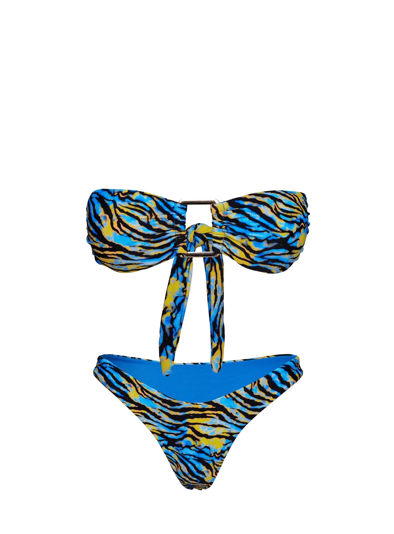 Calbira Cheeky Bikini Bottoms Blue Zebra - Image 5