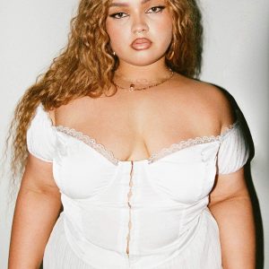 Cooloola Corset Top White Curve