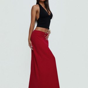 Devoted Maxi Skirt Red