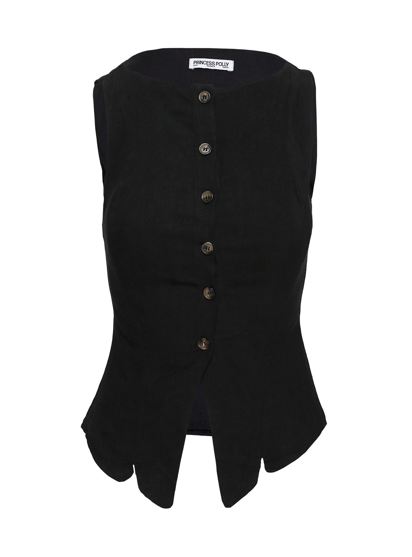 Dulcinea Longline Vest Top Black - Image 5