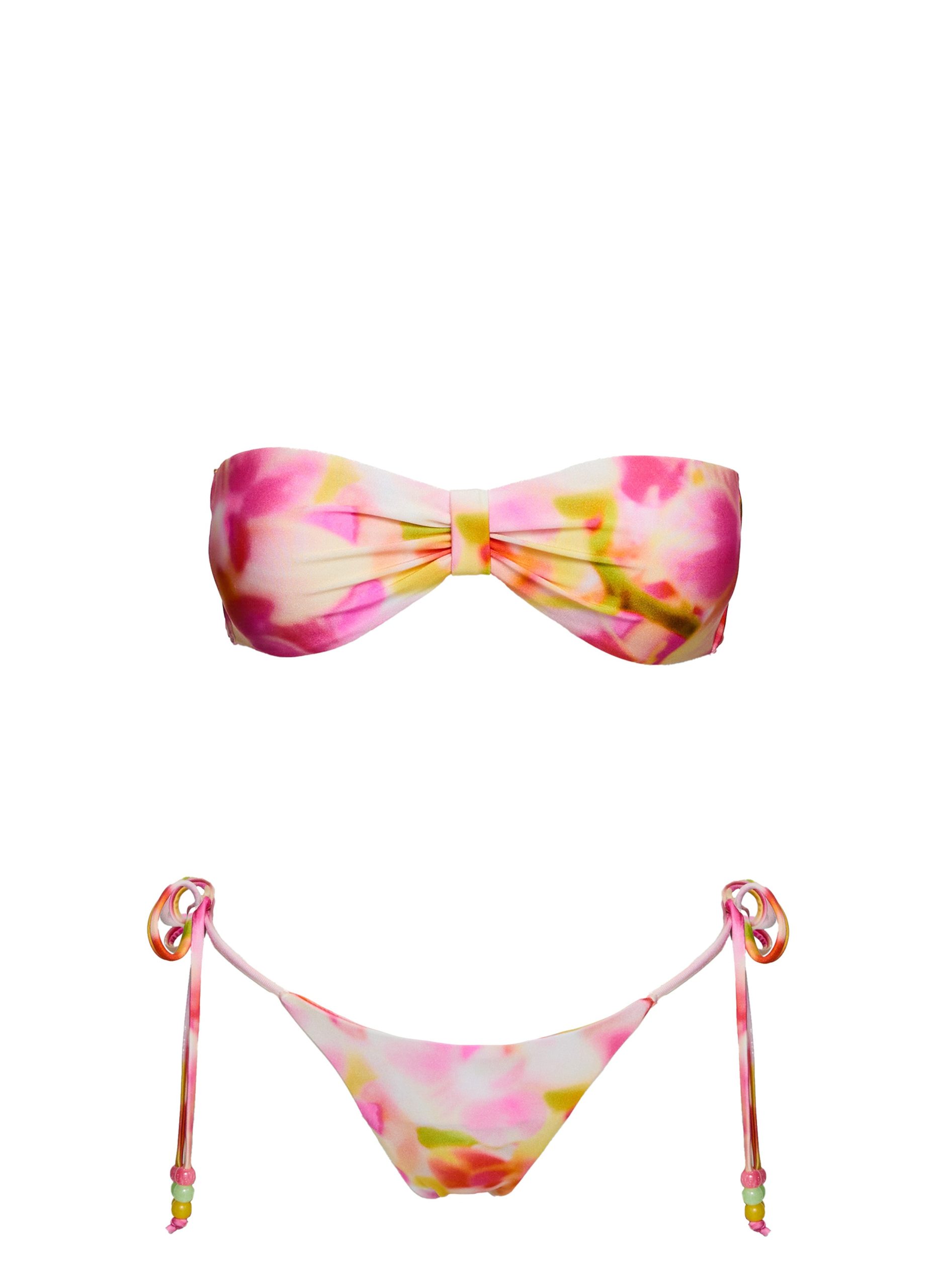 Drench Bikini Top Pink Floral - Image 8
