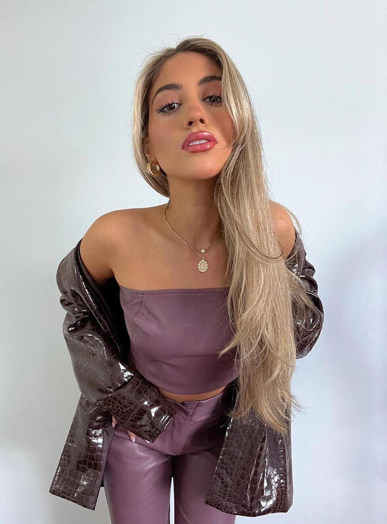 Motel Eara Corset PU Purple - Image 7