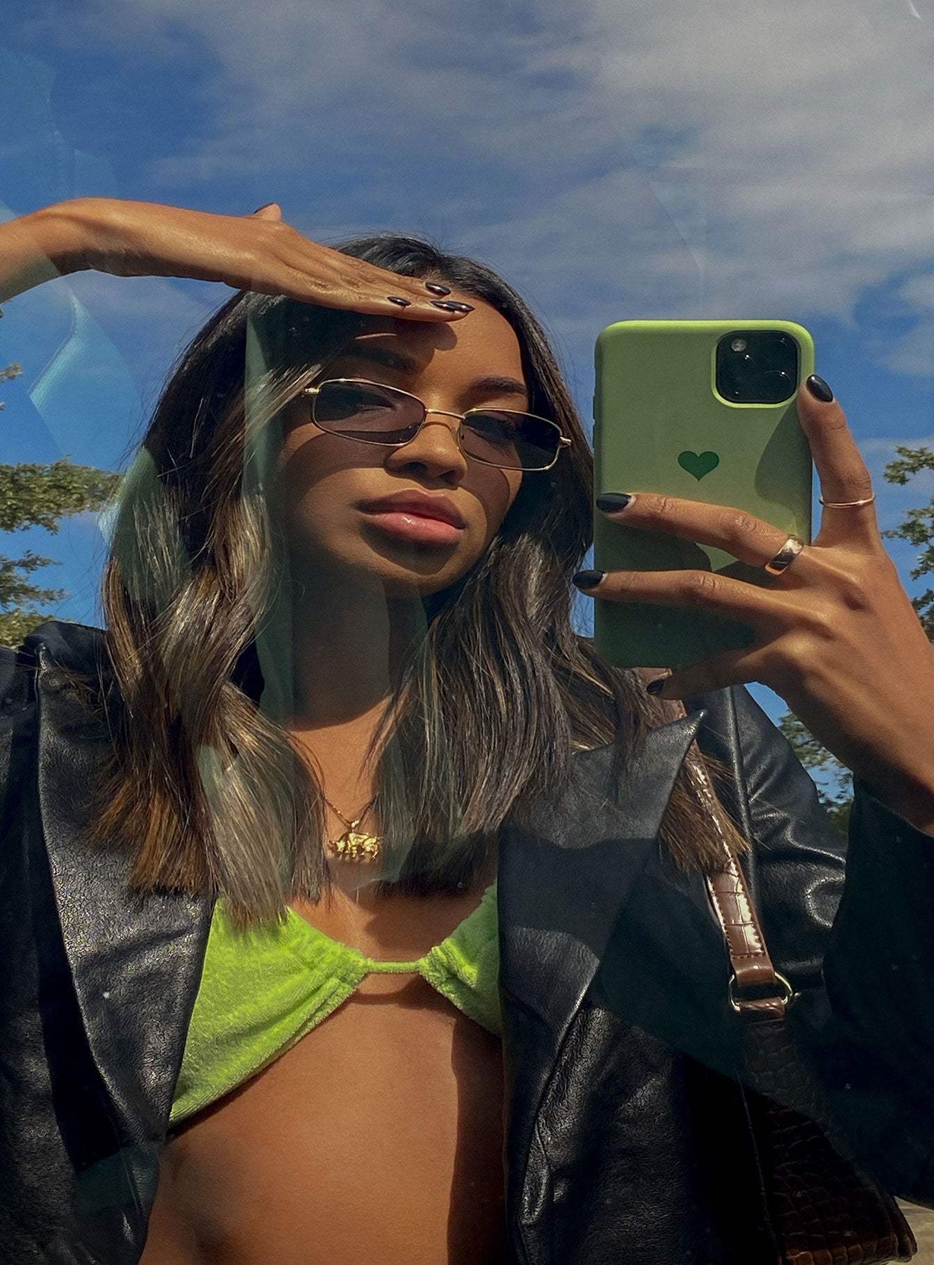 Ellen Faux Leather Blazer - Image 11