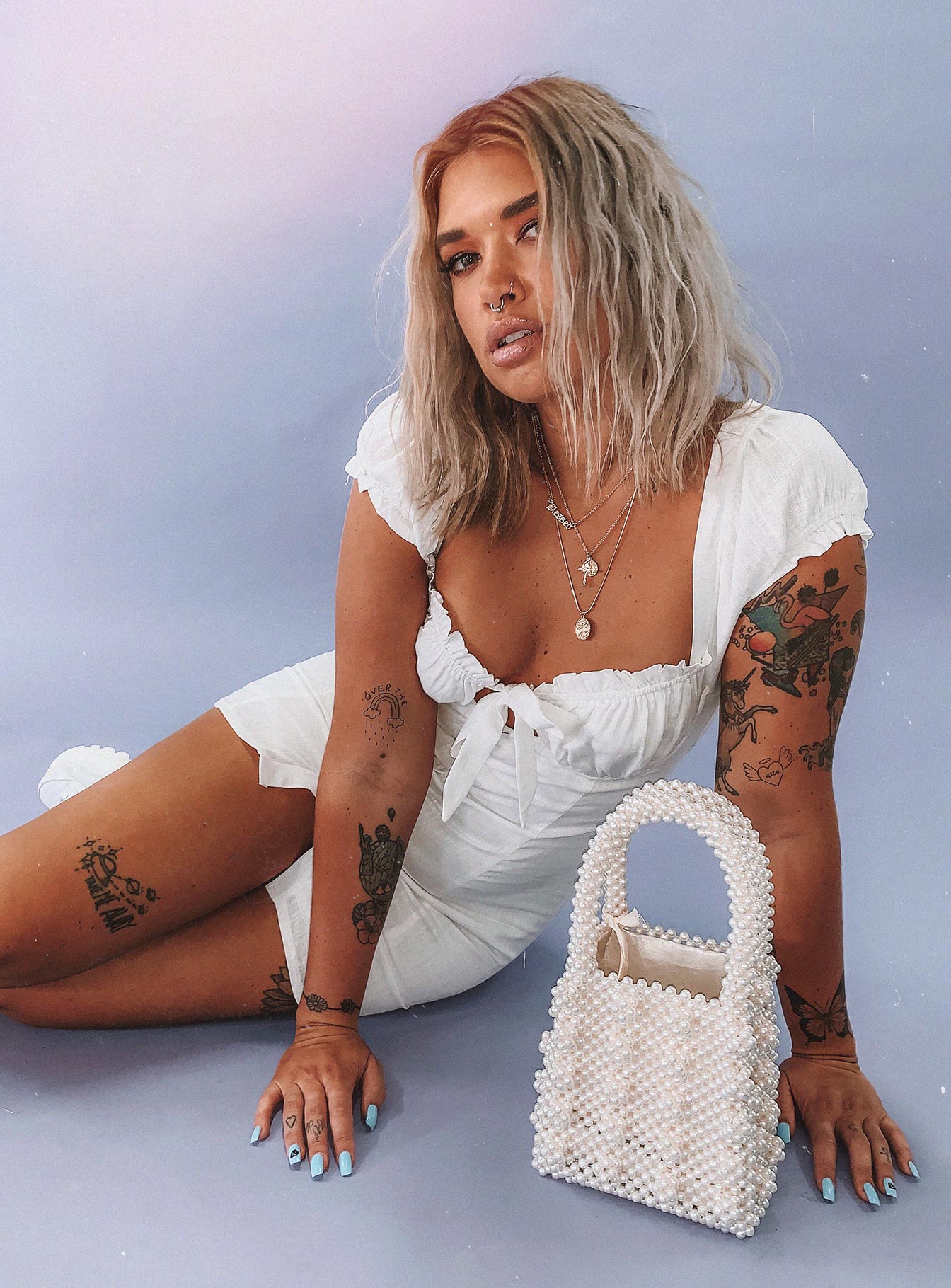 Elouise Mini Dress White - Image 4