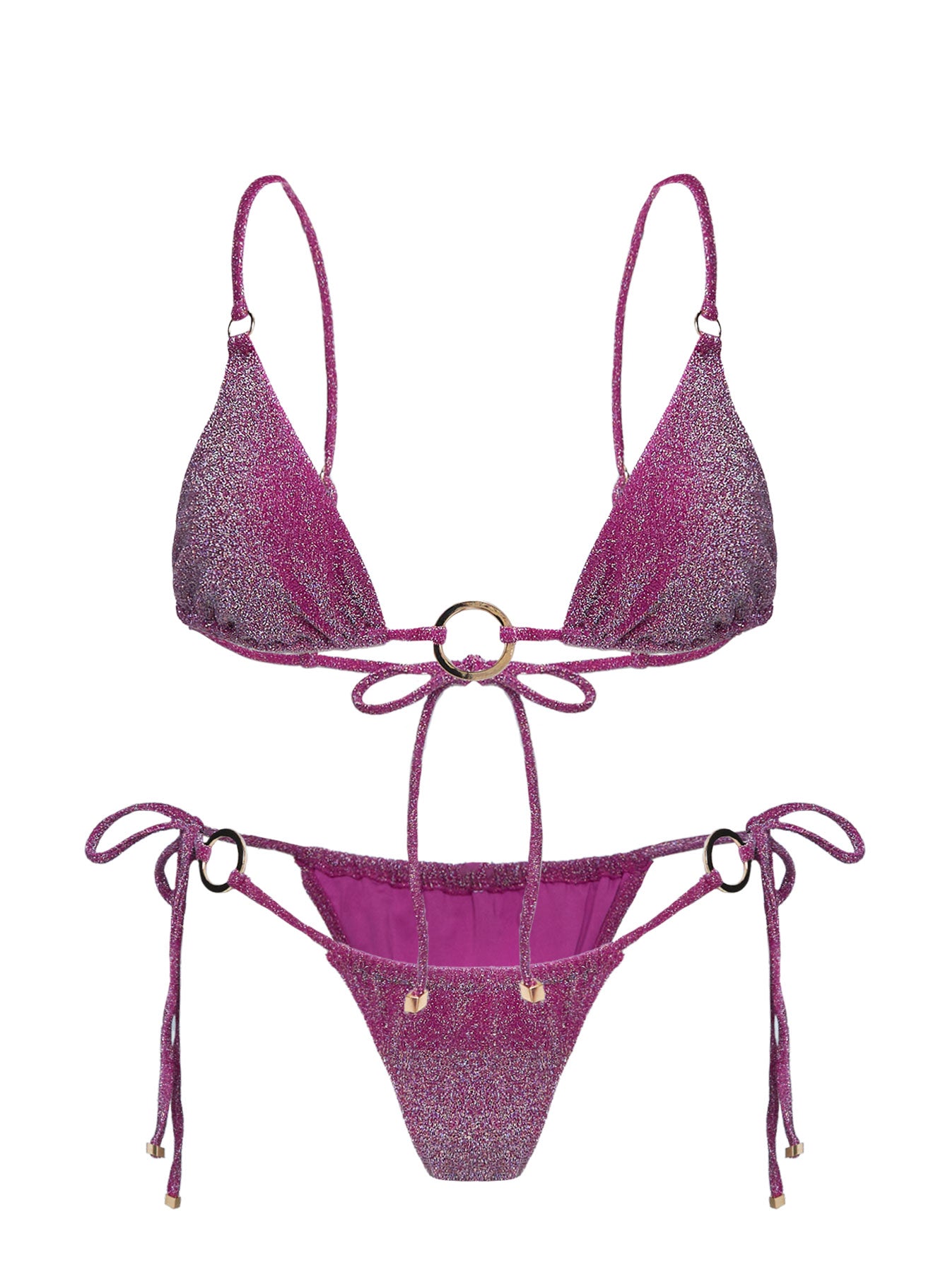 Entrancing Triangle Bikini Bottoms Purple - Image 5