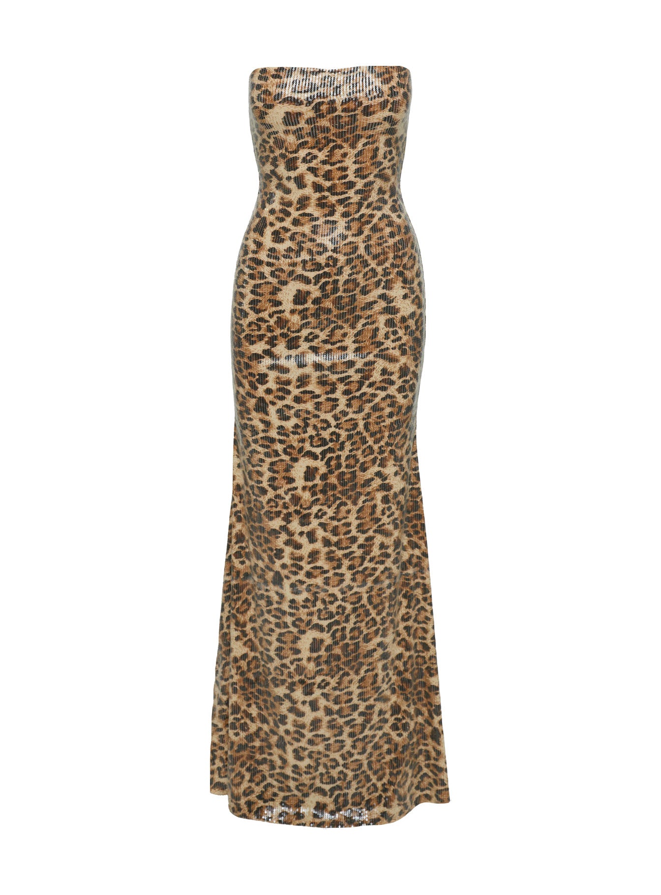 Exquise Strapless Maxi Dress Leopard Sequin - Image 5